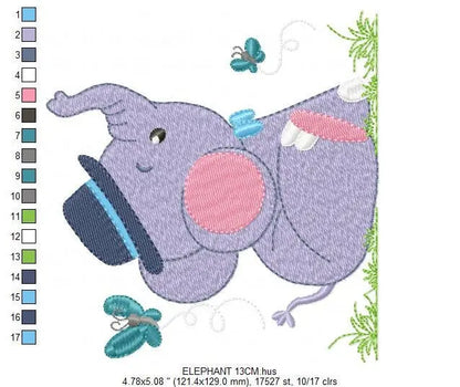 Elephant embroidery designs - Animal embroidery design machine embroidery pattern - Baby Boy embroidery file - kid embroidery Towel pillow Marcia Embroidery
