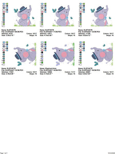 Elephant embroidery designs - Animal embroidery design machine embroidery pattern - Baby Boy embroidery file - kid embroidery Towel pillow