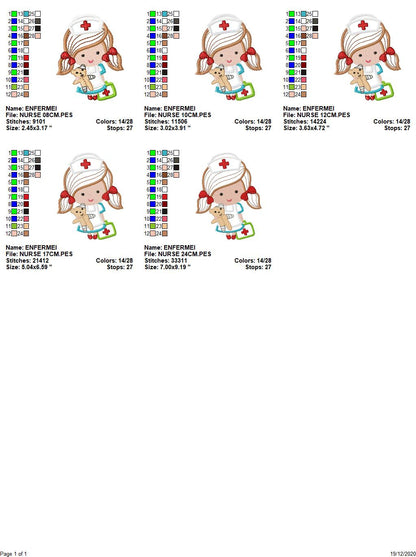 Nurse embroidery design - Doctor embroidery designs machine embroidery pattern -  Nurse applique design - medical embroidery file hospital