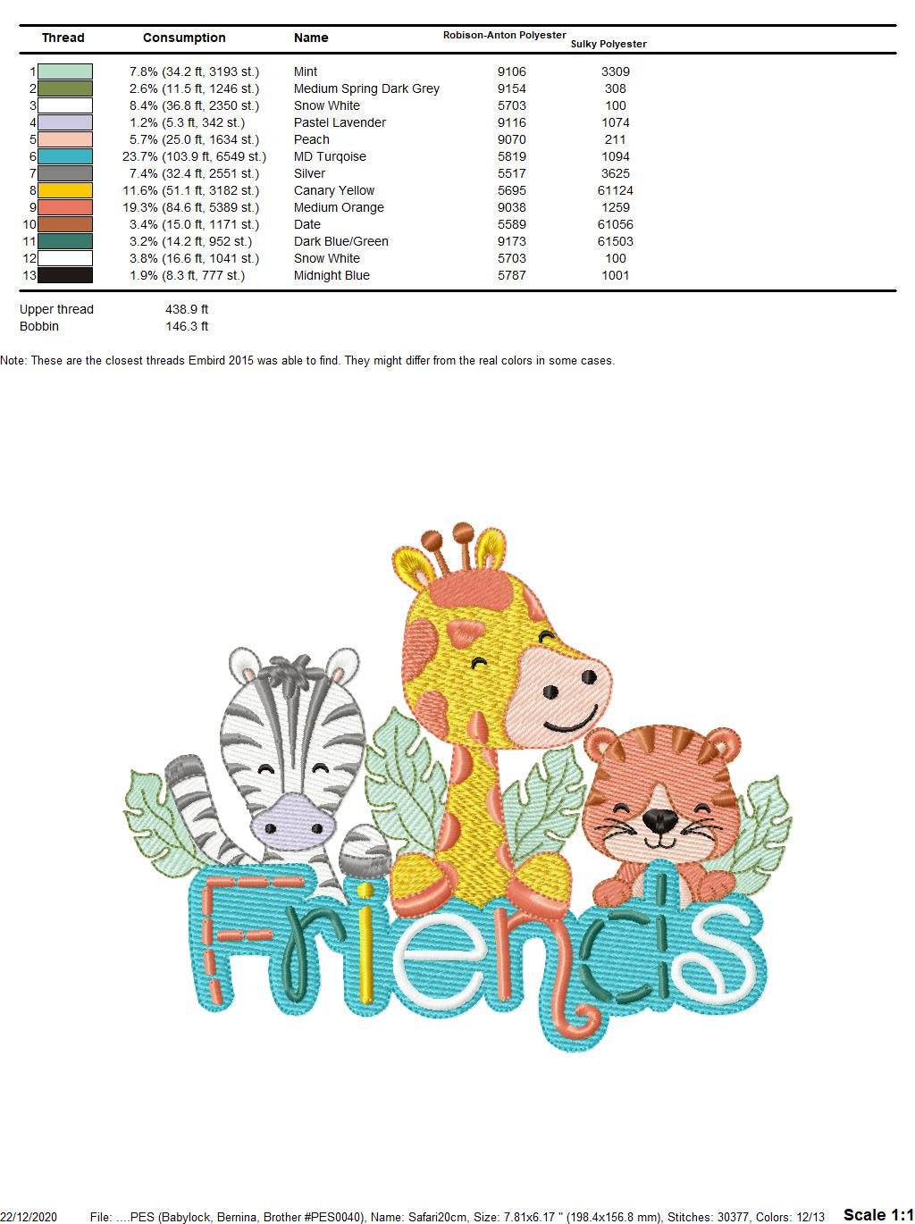 Safari embroidery designs - Animals embroidery design machine embroidery pattern - Giraffe embroidery file - Zebra embroidery Tiger design