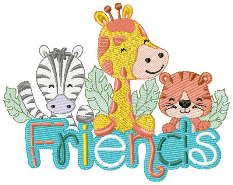 Safari embroidery designs - Animals embroidery design machine embroidery pattern - Giraffe embroidery file - Zebra embroidery Tiger design