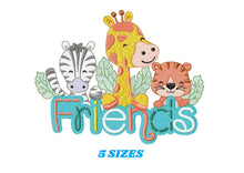 Cargar imagen en el visor de la galería, Safari embroidery designs - Animals embroidery design machine embroidery pattern - Giraffe embroidery file - Zebra embroidery Tiger design
