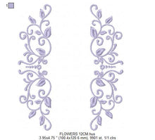 Load image into Gallery viewer, Monogram Frame embroidery designs - Flower embroidery design machine embroidery pattern - Frame embroidery file - towel embroidery tea towel
