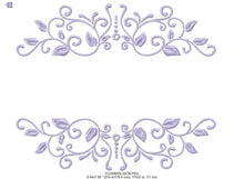 Charger l&#39;image dans la galerie, Monogram Frame embroidery designs - Flower embroidery design machine embroidery pattern - Frame embroidery file - towel embroidery tea towel
