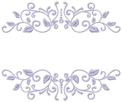 Monogram Frame embroidery designs - Flower embroidery design machine embroidery pattern - Frame embroidery file - towel embroidery tea towel