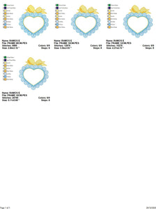 Heart with Lace embroidery designs - Heart frame embroidery design machine embroidery pattern - Baby girl embroidery file Heart embroidery