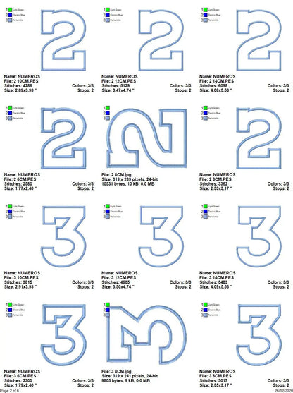 Numbers embroidery designs set - Number Applique Design - Birthday Embroidery machine embroidery file - Numbers applique design download Marcia Embroidery