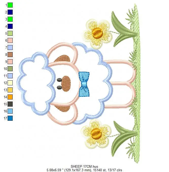 Sheep embroidery design - Lamb embroidery designs machine embroidery pattern - baby boy embroidery file - newborn embroidery sheep applique Marcia Embroidery
