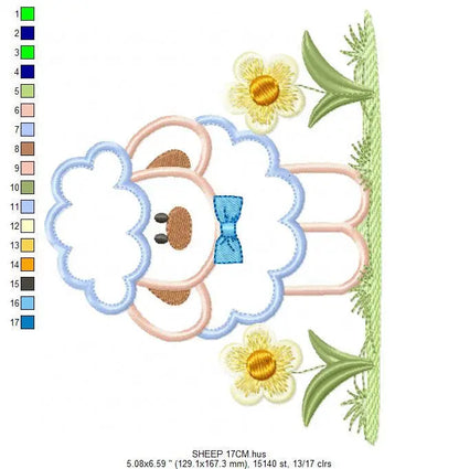 Sheep embroidery design - Lamb embroidery designs machine embroidery pattern - baby boy embroidery file - newborn embroidery sheep applique Marcia Embroidery