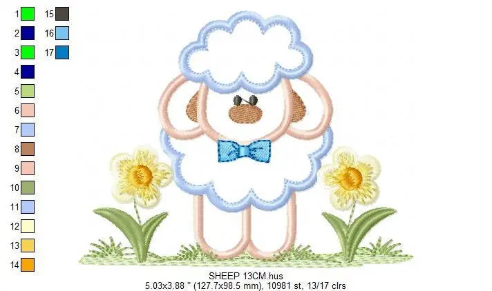 Sheep embroidery design - Lamb embroidery designs machine embroidery pattern - baby boy embroidery file - newborn embroidery sheep applique Marcia Embroidery