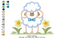 Cargar imagen en el visor de la galería, Sheep embroidery design - Lamb embroidery designs machine embroidery pattern - baby boy embroidery file - newborn embroidery sheep applique
