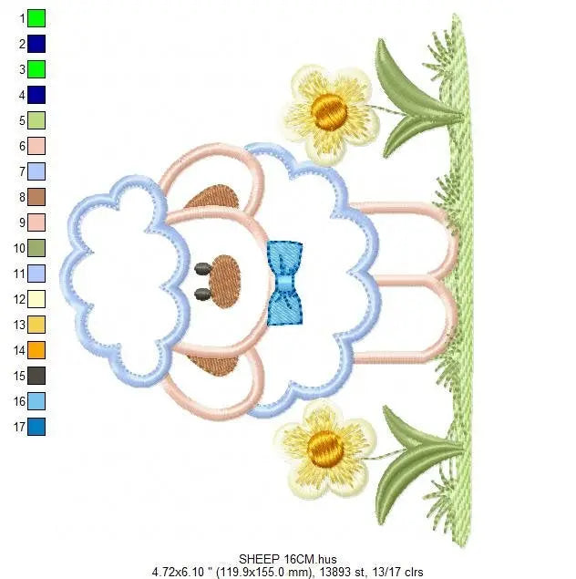 Sheep embroidery design - Lamb embroidery designs machine embroidery pattern - baby boy embroidery file - newborn embroidery sheep applique Marcia Embroidery