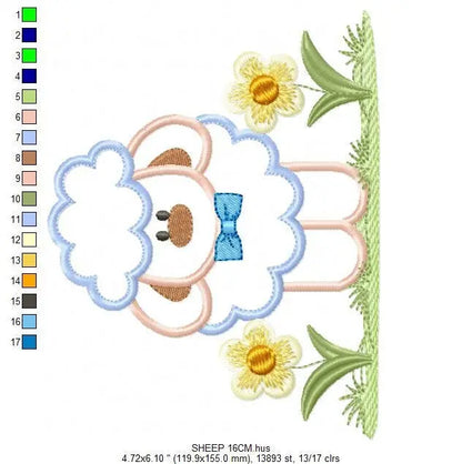 Sheep embroidery design - Lamb embroidery designs machine embroidery pattern - baby boy embroidery file - newborn embroidery sheep applique Marcia Embroidery