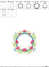 Laden Sie das Bild in den Galerie-Viewer, Monogram Frame embroidery designs - Flower embroidery design machine embroidery pattern - Rose wreath embroidery file - instant download pes
