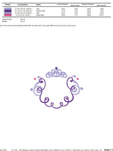 Charger l&#39;image dans la galerie, Crown embroidery designs - Princess Frame embroidery design machine embroidery pattern - newborn embroidery file - Princess Monogram frame
