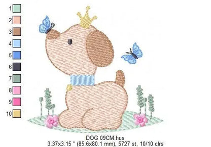 Dogs embroidery designs - Dog embroidery design machine embroidery pattern - Puppy embroidery file -  baby boy embroidery instant download Marcia Embroidery