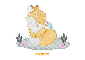 Red Fox embroidery designs - Woodland animals embroidery design machine embroidery pattern - Animal embroidery file - digital download pes