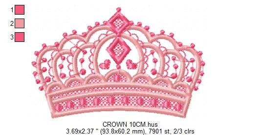 Crown embroidery designs - Princess crown embroidery design machine embroidery pattern - Beauty Pageant Crown design - princess queen crown