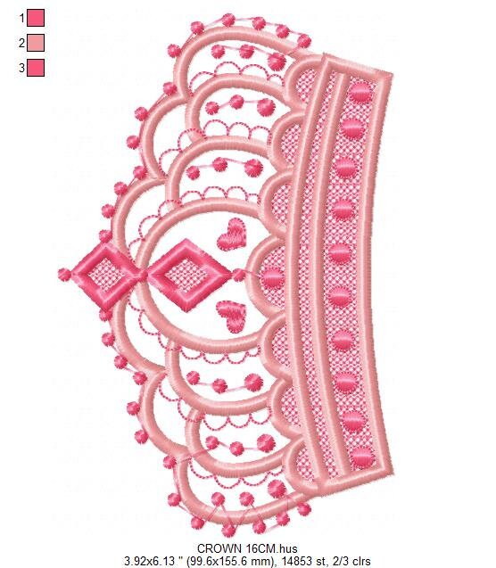 Crown embroidery designs - Princess crown embroidery design machine embroidery pattern - Beauty Pageant Crown design - princess queen crown