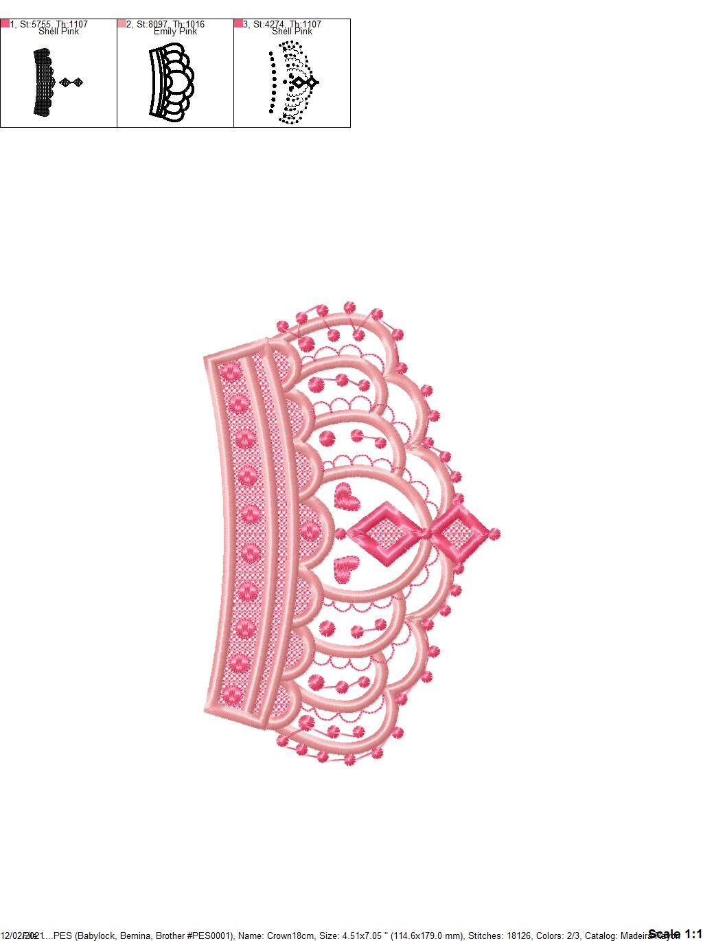 Crown embroidery designs - Princess crown embroidery design machine embroidery pattern - Beauty Pageant Crown design - princess queen crown