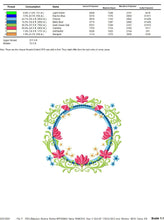 Cargar imagen en el visor de la galería, Monogram Frame embroidery designs - Flower embroidery design machine embroidery pattern - Rose wreath embroidery file - instant download pes
