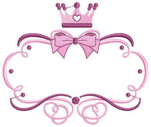 Carica l&#39;immagine nel visualizzatore di Gallery, Crown embroidery designs - Princess Frame embroidery design machine embroidery pattern - newborn embroidery file - Princess Monogram frame
