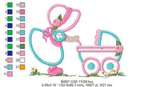 Carica l&#39;immagine nel visualizzatore di Gallery, Baby embroidery design - Newborn embroidery designs machine embroidery pattern - Baby car embroidery file - Baby girl embroidery boy kid
