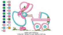 Carica l&#39;immagine nel visualizzatore di Gallery, Baby embroidery design - Newborn embroidery designs machine embroidery pattern - Baby car embroidery file - Baby girl embroidery boy kid
