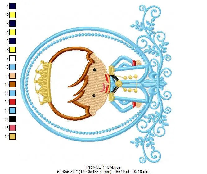 Prince embroidery designs - Knight embroidery design machine embroidery pattern - instant download - baby boy embroidery file fairytale king Marcia Embroidery