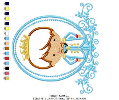 Prince embroidery designs - Knight embroidery design machine embroidery pattern - instant download - baby boy embroidery file fairytale king Marcia Embroidery
