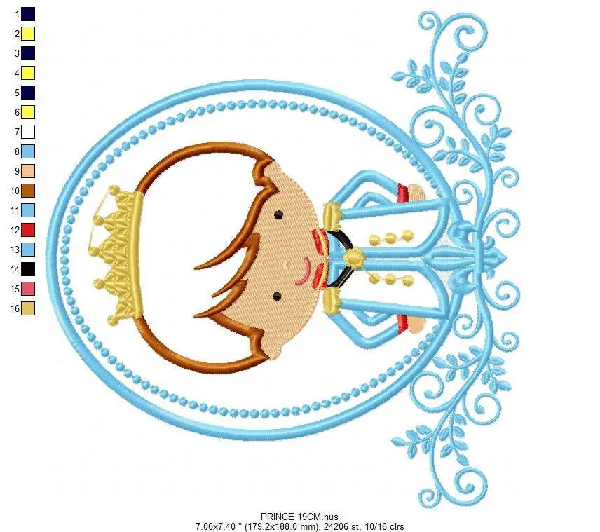 Prince embroidery designs - Knight embroidery design machine embroidery pattern - instant download - baby boy embroidery file fairytale king Marcia Embroidery