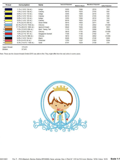 Prince embroidery designs - Knight embroidery design machine embroidery pattern - instant download - baby boy embroidery file fairytale king Marcia Embroidery