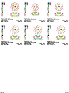 Flowers embroidery designs - Flower with face embroidery design machine embroidery pattern - Spring embroidery file - flower applique floral