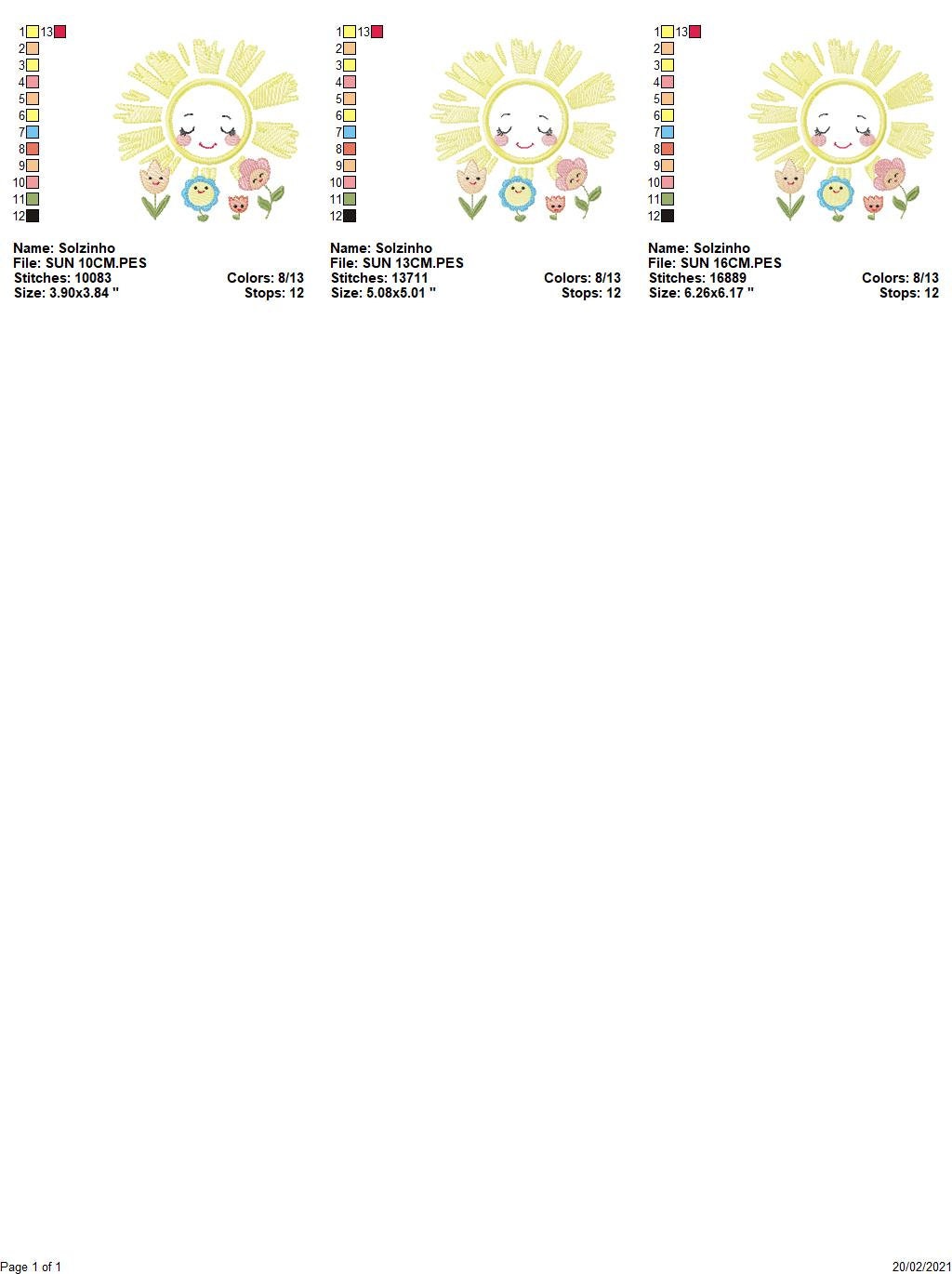 Sun with flowers embroidery design - Sun embroidery designs machine embroidery pattern - baby embroidery file - Sun applique design digital