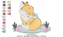 Charger l&#39;image dans la galerie, Red Fox embroidery designs - Woodland animals embroidery design machine embroidery pattern - Animal embroidery file - digital download pes
