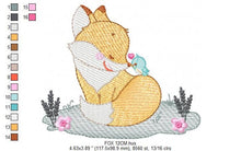 Laden Sie das Bild in den Galerie-Viewer, Red Fox embroidery designs - Woodland animals embroidery design machine embroidery pattern - Animal embroidery file - digital download pes
