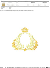 Load image into Gallery viewer, Laurel embroidery designs - Monogram frame embroidery design machine embroidery pattern - Baby boy embroidery file - Laurel wreath Crown
