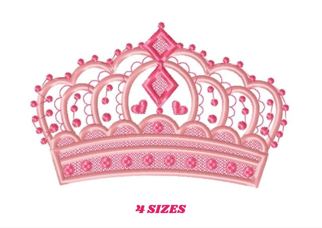 Crown embroidery designs - Princess crown embroidery design machine em ...