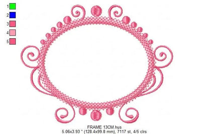 Round Frame embroidery designs - Frame Monogram Applique Design Shape embroidery pattern - Monogram quilt -Instant digital download pes jef Marcia Embroidery