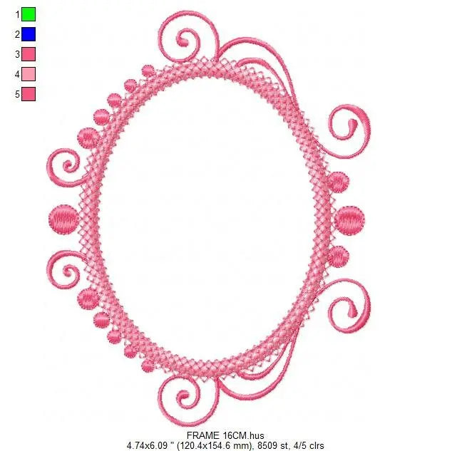 Round Frame embroidery designs - Frame Monogram Applique Design Shape embroidery pattern - Monogram quilt -Instant digital download pes jef Marcia Embroidery