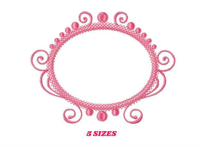 Round Frame embroidery designs - Frame Monogram Applique Design Shape embroidery pattern - Monogram quilt -Instant digital download pes jef Marcia Embroidery