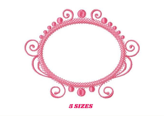 Round Frame embroidery designs - Frame Monogram Applique Design Shape embroidery pattern - Monogram quilt -Instant digital download pes jef