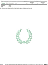 Load image into Gallery viewer, Laurel embroidery designs - Monogram frame embroidery design machine embroidery pattern - Tea towel embroidery laurel wreath design pes jef
