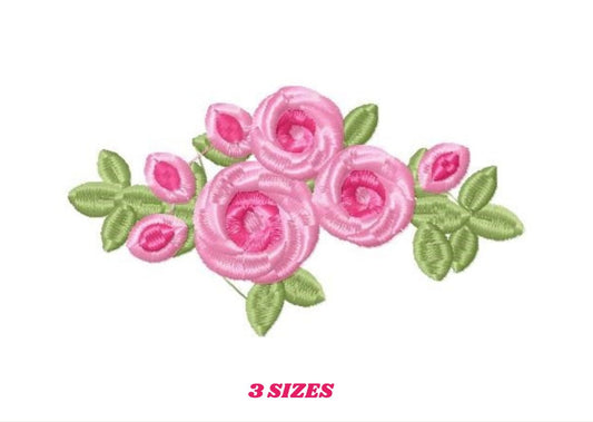 Flowers embroidery designs - Flower embroidery design machine embroidery pattern - Rose embroidery file - Flowers for face mask embroidery