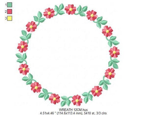 Flowers Frame embroidery designs - Flower embroidery design machine embroidery pattern - Rose embroidery file