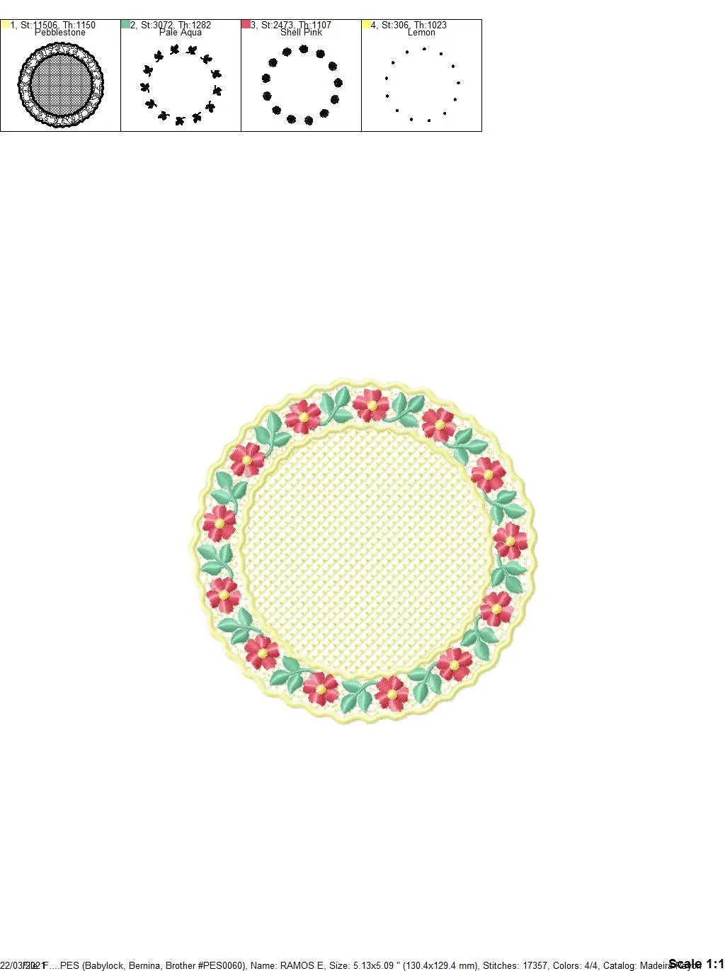 Flowers Frame embroidery designs - Flower embroidery design machine embroidery pattern - Rose embroidery file Marcia Embroidery