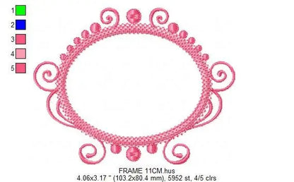 Round Frame embroidery designs - Frame Monogram Applique Design Shape embroidery pattern - Monogram quilt -Instant digital download pes jef Marcia Embroidery
