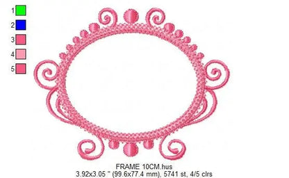 Round Frame embroidery designs - Frame Monogram Applique Design Shape embroidery pattern - Monogram quilt -Instant digital download pes jef Marcia Embroidery