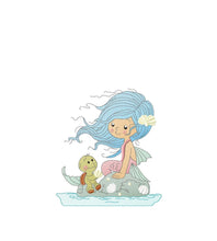 Cargar imagen en el visor de la galería, Mermaid embroidery designs - Princess embroidery design machine embroidery pattern - Baby girl design embroidery file instant download pes
