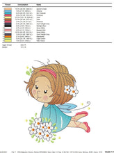 Cargar imagen en el visor de la galería, Fairy embroidery designs - Baby girl embroidery design machine embroidery pattern - Pixie embroidery file - Fairy design Instant Download
